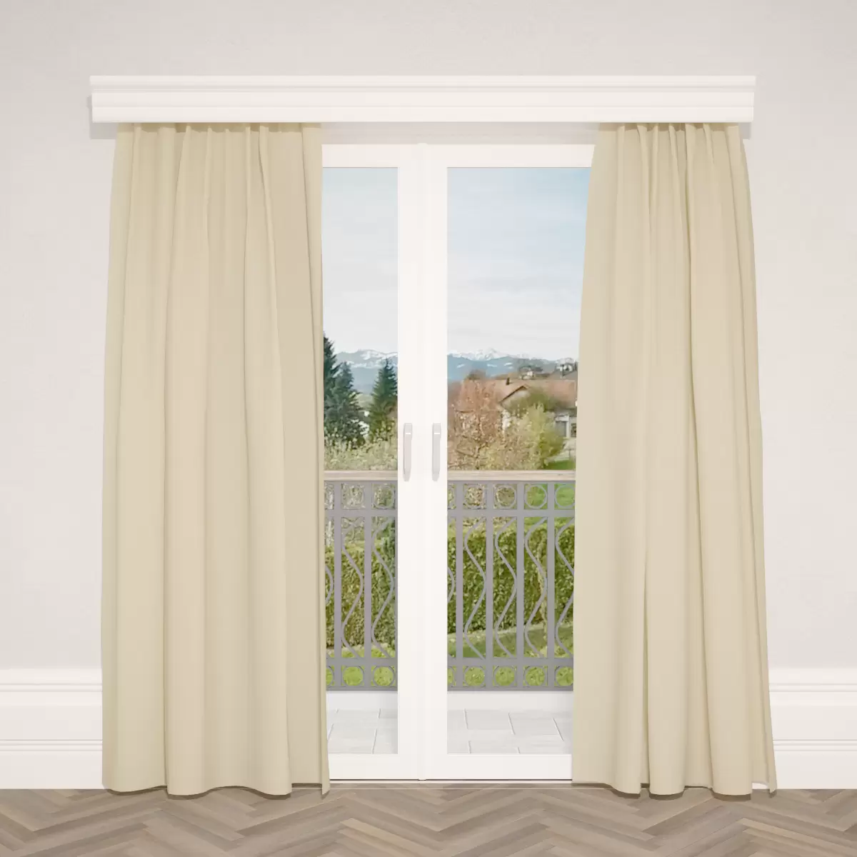 Verdunkelungsvorhang Satin Beige