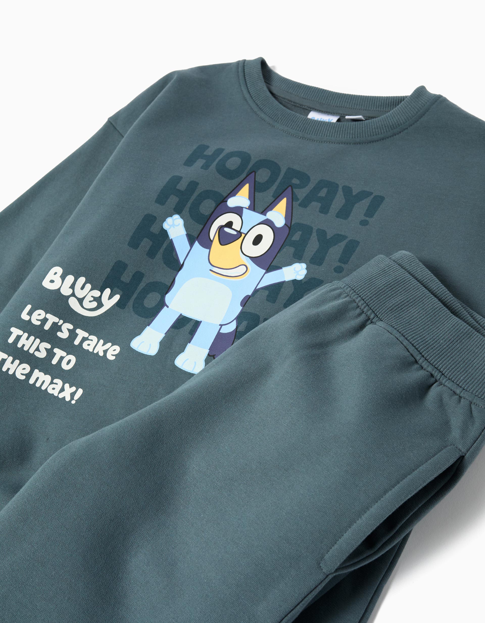 Conjunto Sweatshirt e Calças de Felpa 'Bluey' ©Disney, Menino, Azul