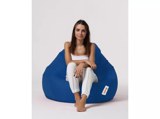 Pouf poire bleu Premium XXL
