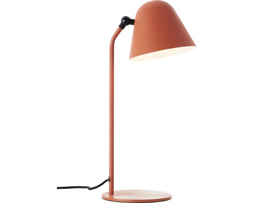 Tafellamp, 1-lichts, HxBxL 49x16x23 cm, Connjie terracotta, met snoerschakelaar, draaibare kop