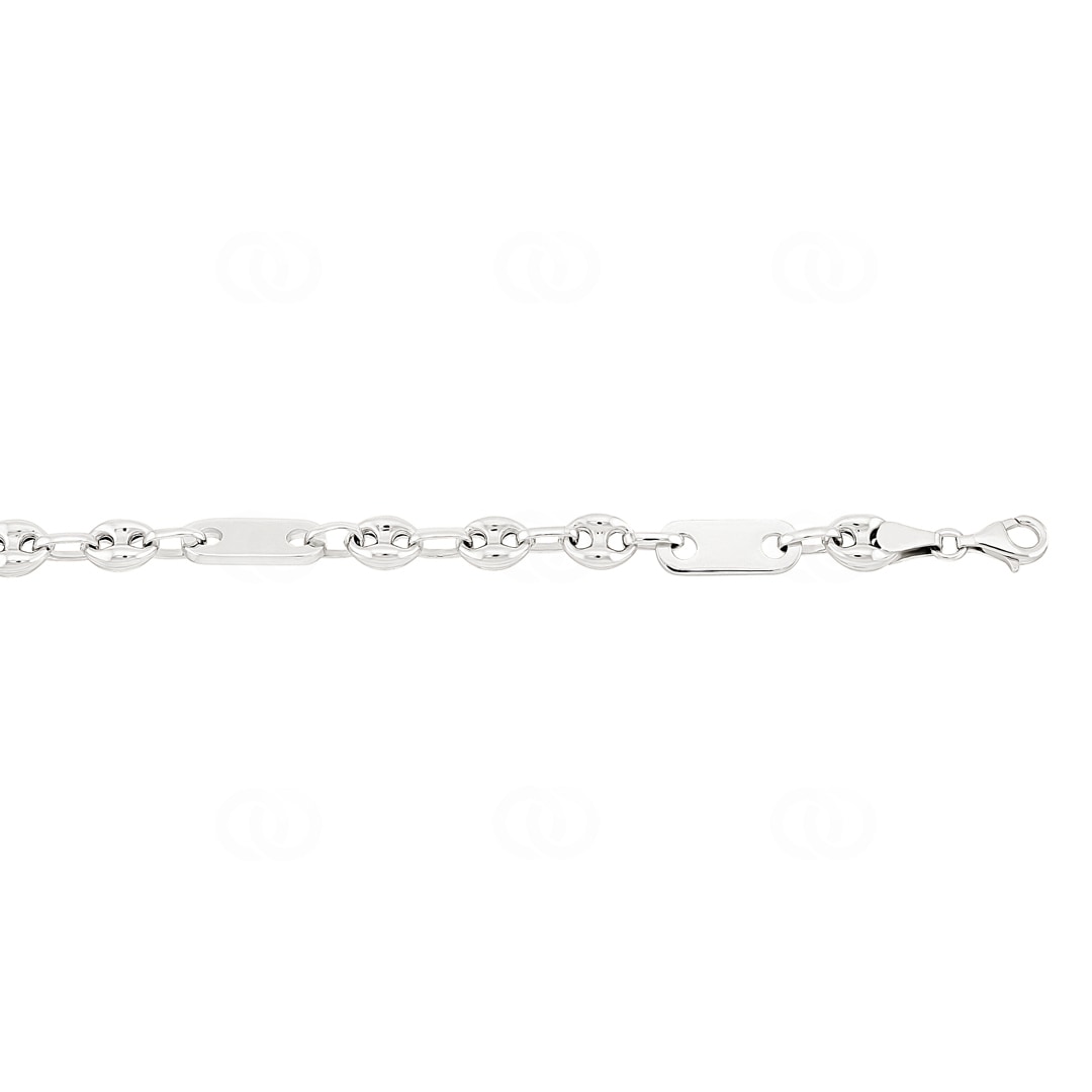 Schiffsankerarmband 3+1 925 Silber 6.5mm