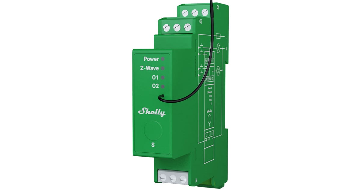 ShellyWave Pro Dimmer 2PM  (Groen)