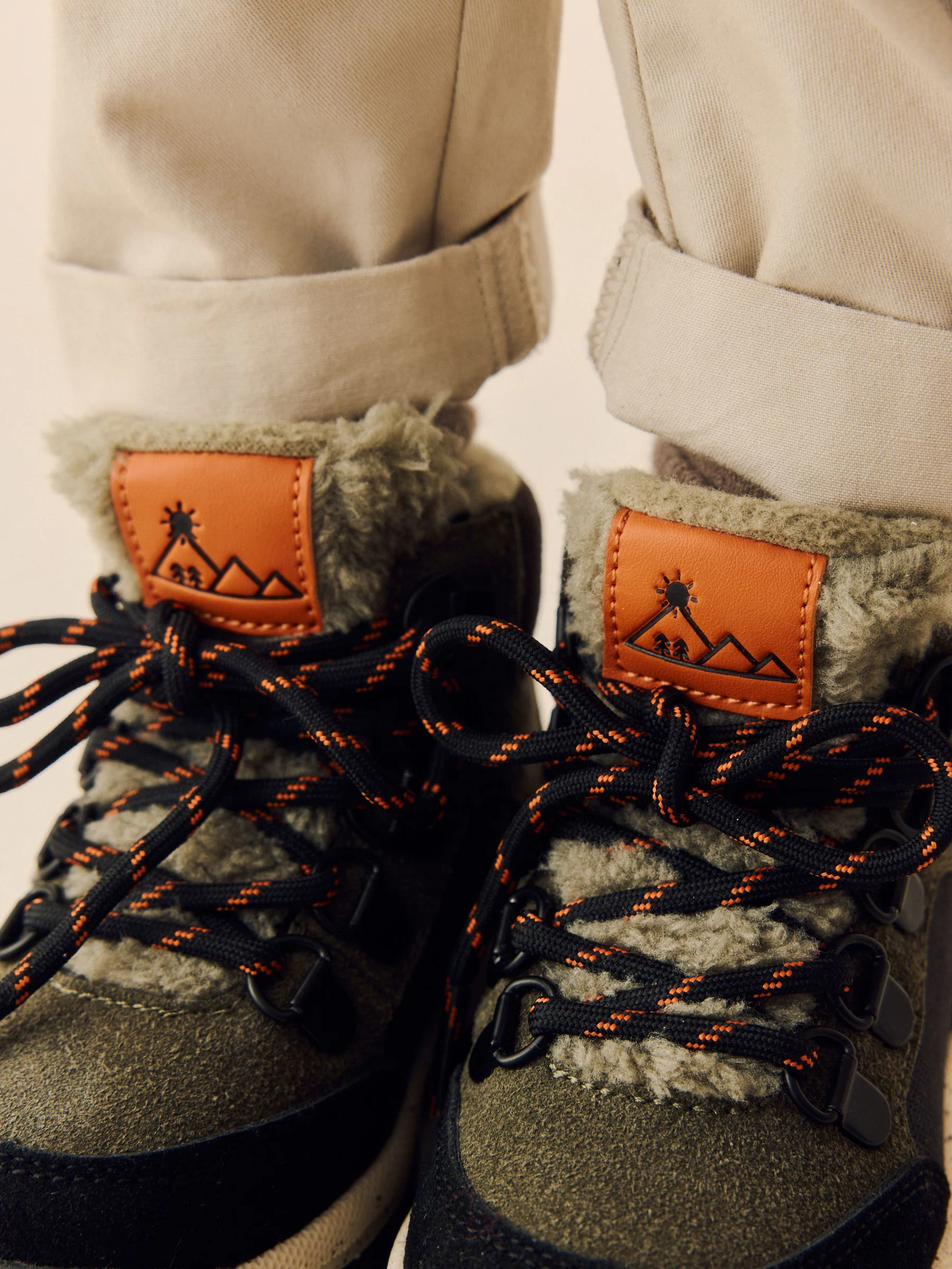 Groen-kaki - Thermische gevoerde Thinsulate™ wandelschoenen
