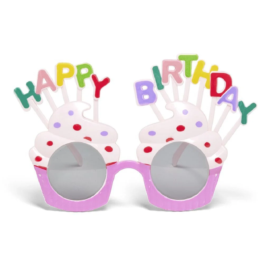 Lunettes anniversaire Happy Birthday cupcake