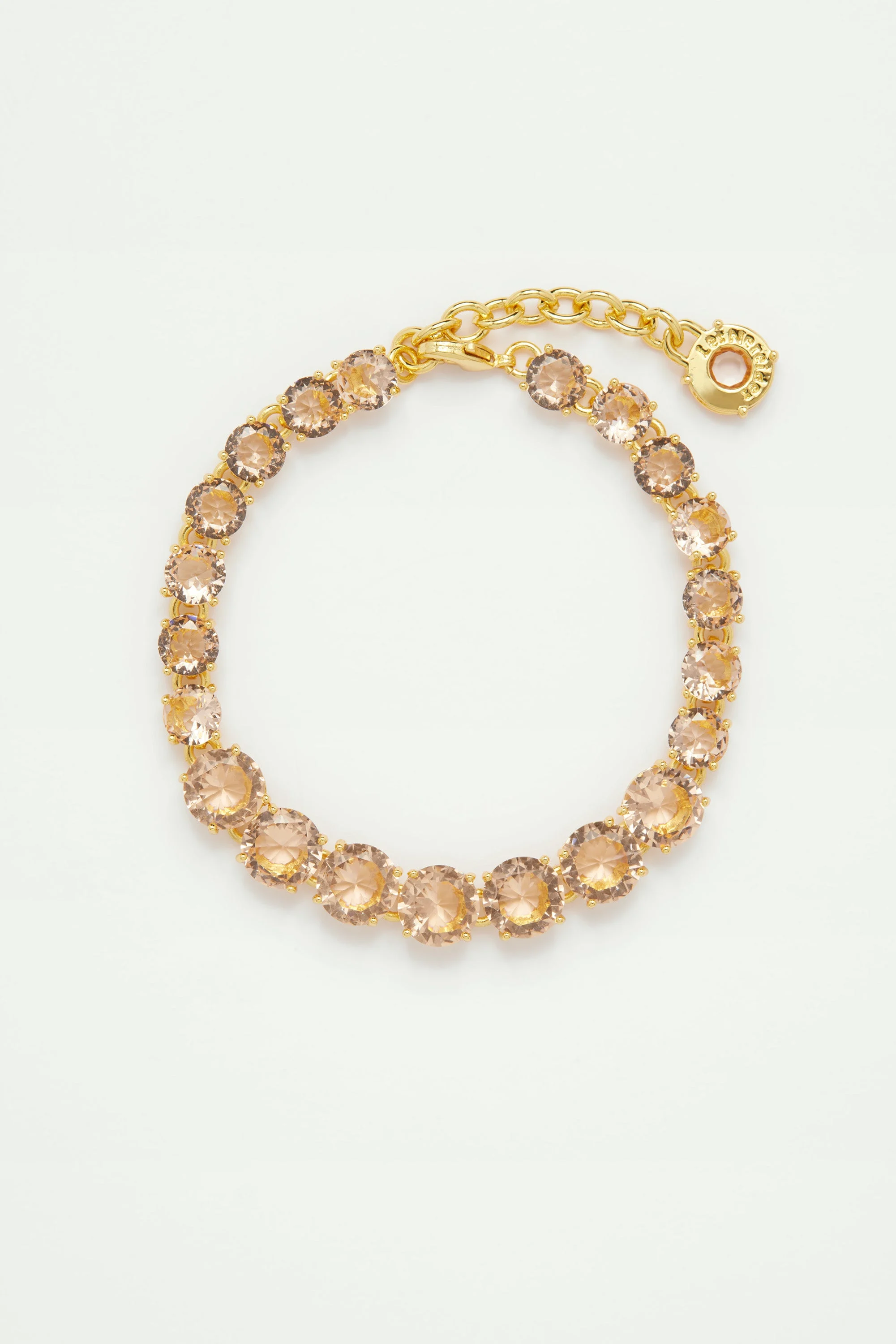 Bracelet fin rang de pierres la diamantineabricot | Rose