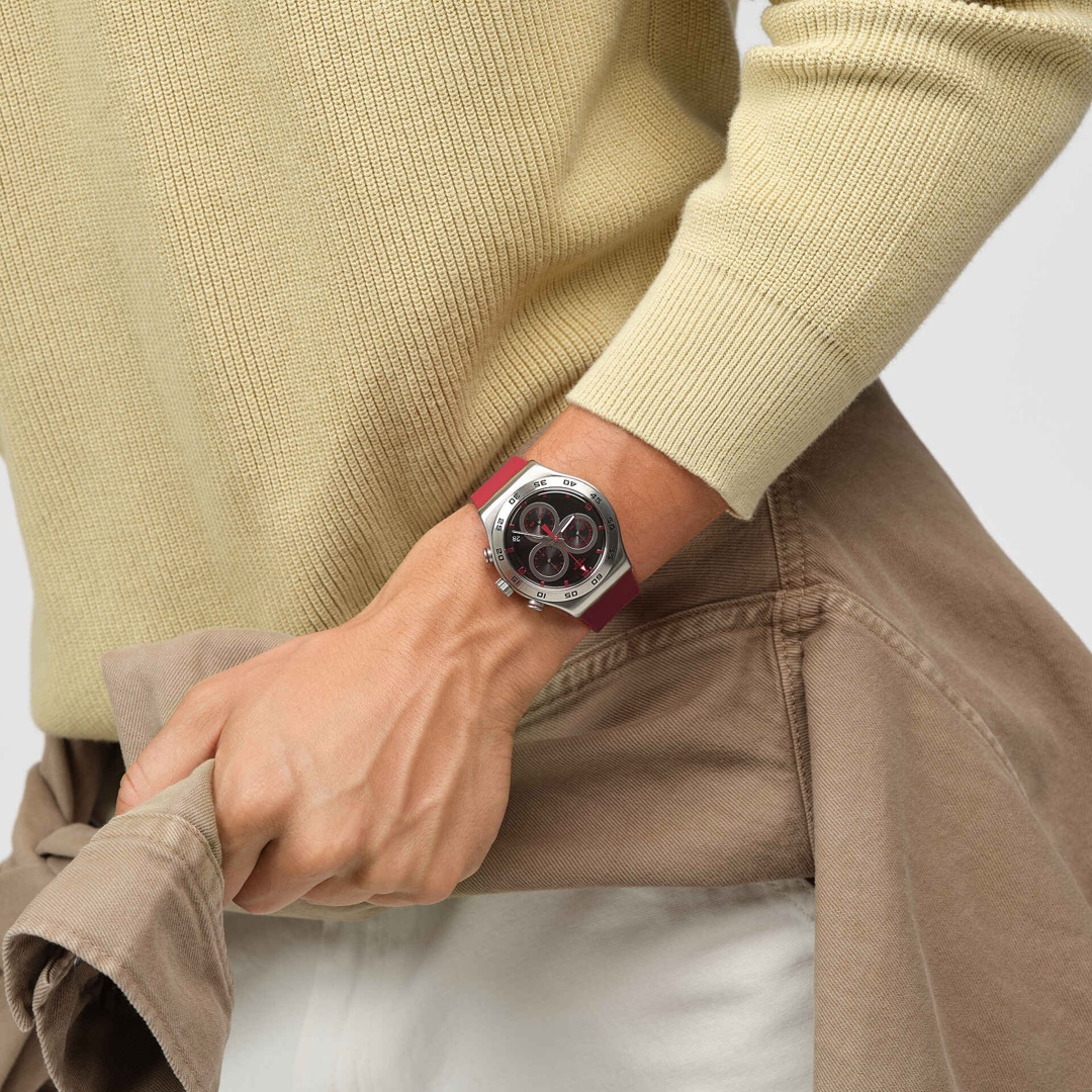 Swatch Irony Chrono Crimson Carbonic Red