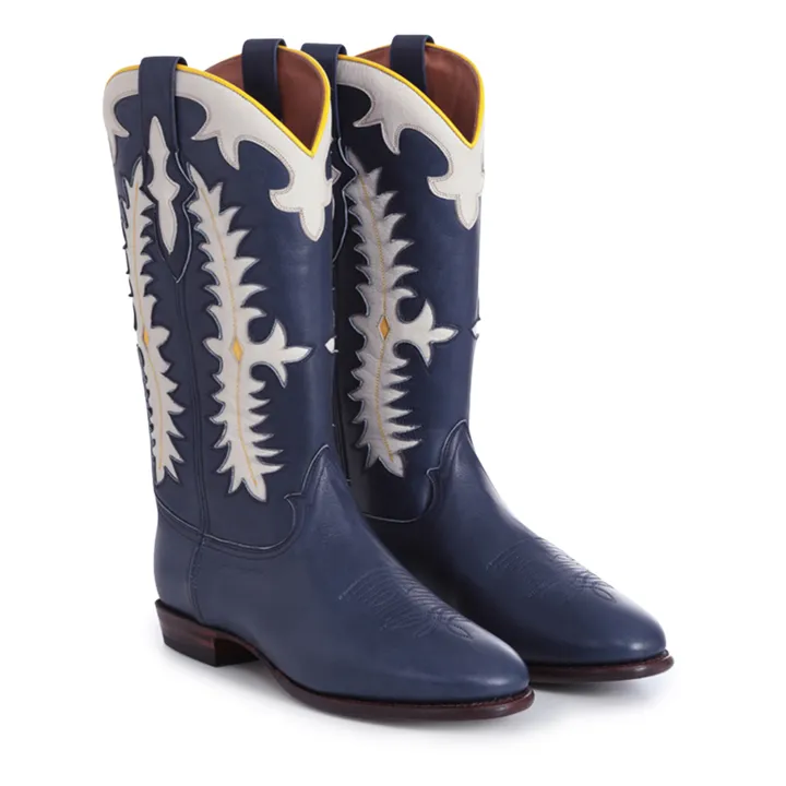 Shiloh Heritage Boots Texas Calf | Bleu foncé