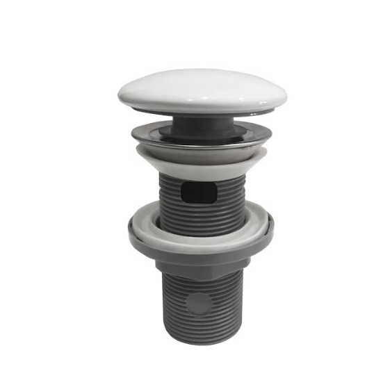 Isvea Universal keramische clickwaste met overloop mat wit