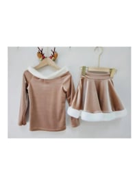 Snowflake velvet set - beige