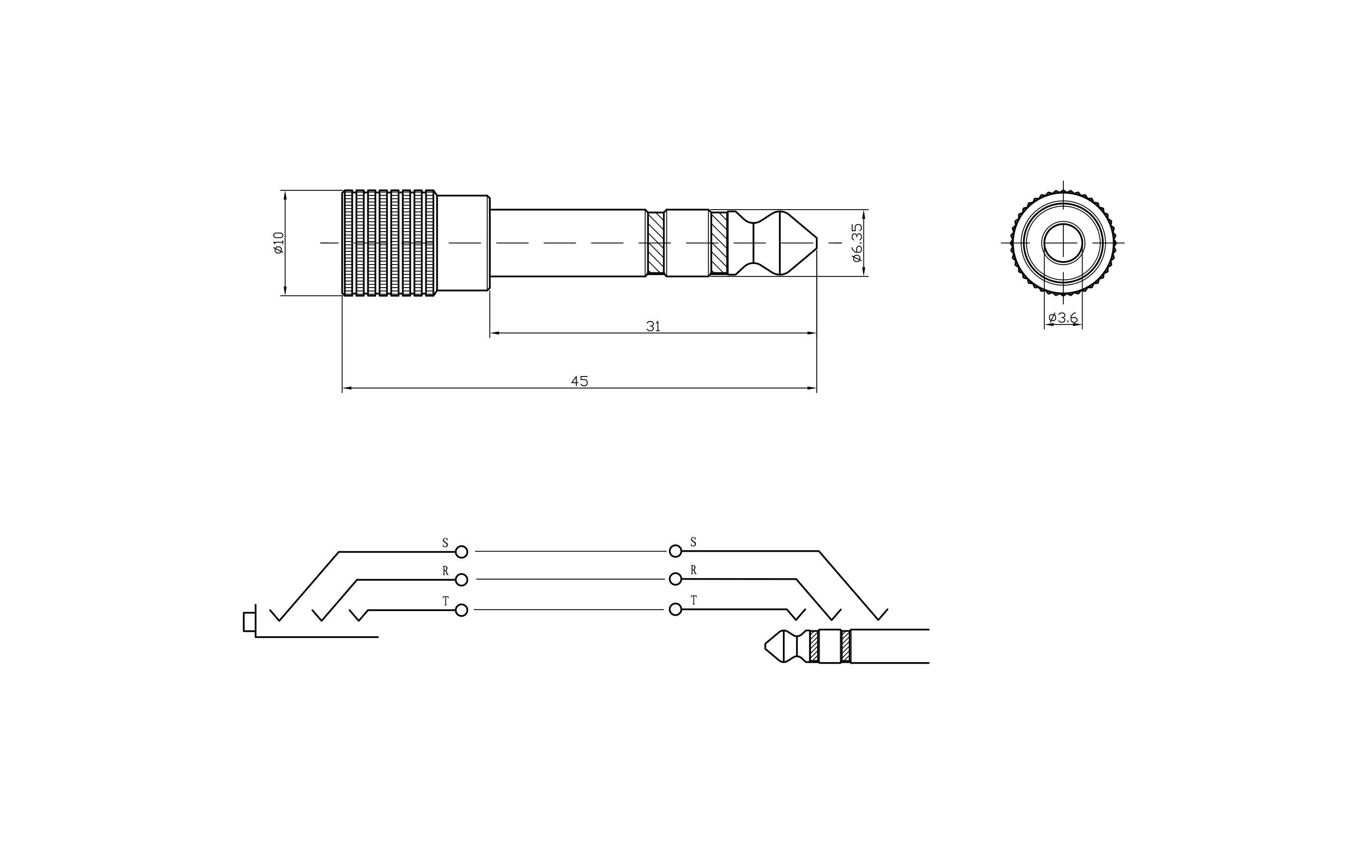 Audio-Adapter BA2002 Klinke 6,3mm male - Klinke 3,5mm femaleHochwertiger und robuster Bemero Audio-Adapter