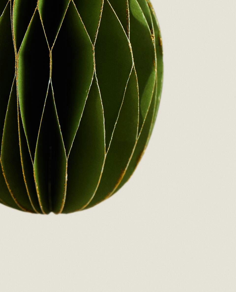 Pacote com 4 Decorações de Natal em Papel de Frutas