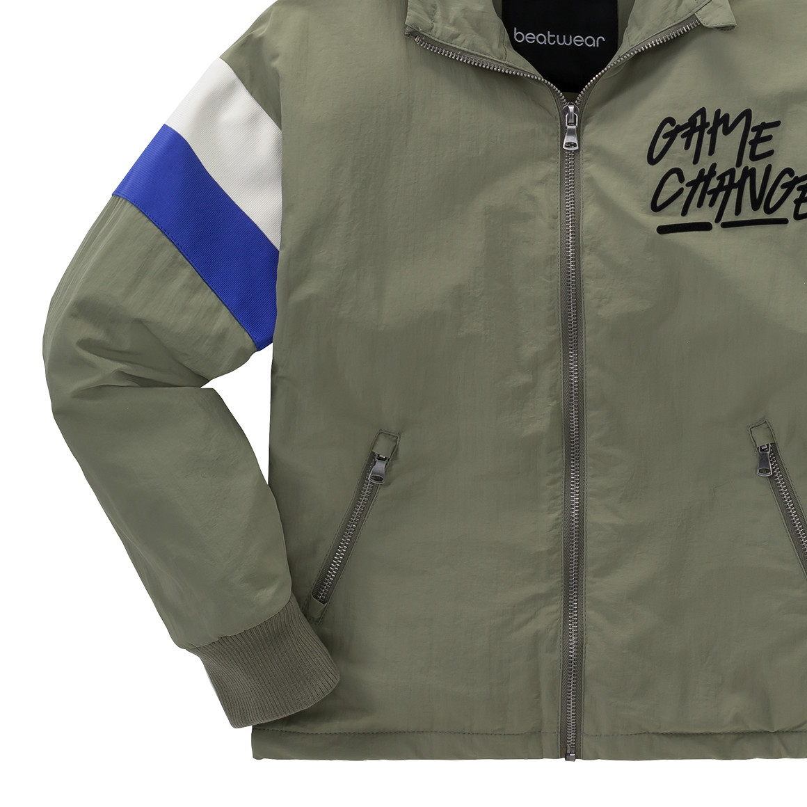 Beatwear Jungen Jacke mit Kapuze oliv