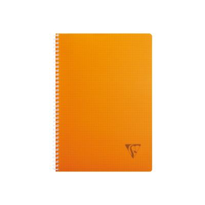Clairefontaine Linicolor - Cahier polypro à spirale A4 (21x29,7cm) - 100 pages - petits carreaux (5x5mm) - disponible dans différentes couleurs