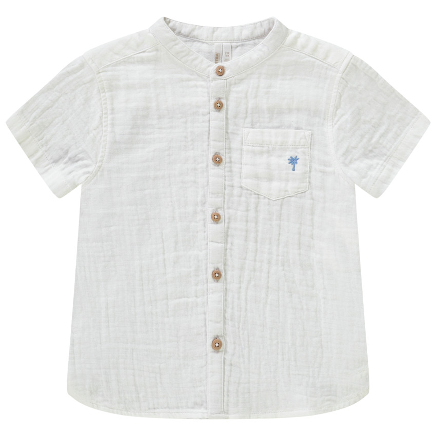 Chemise manches courtes à palmier brodé pour bébé garçon