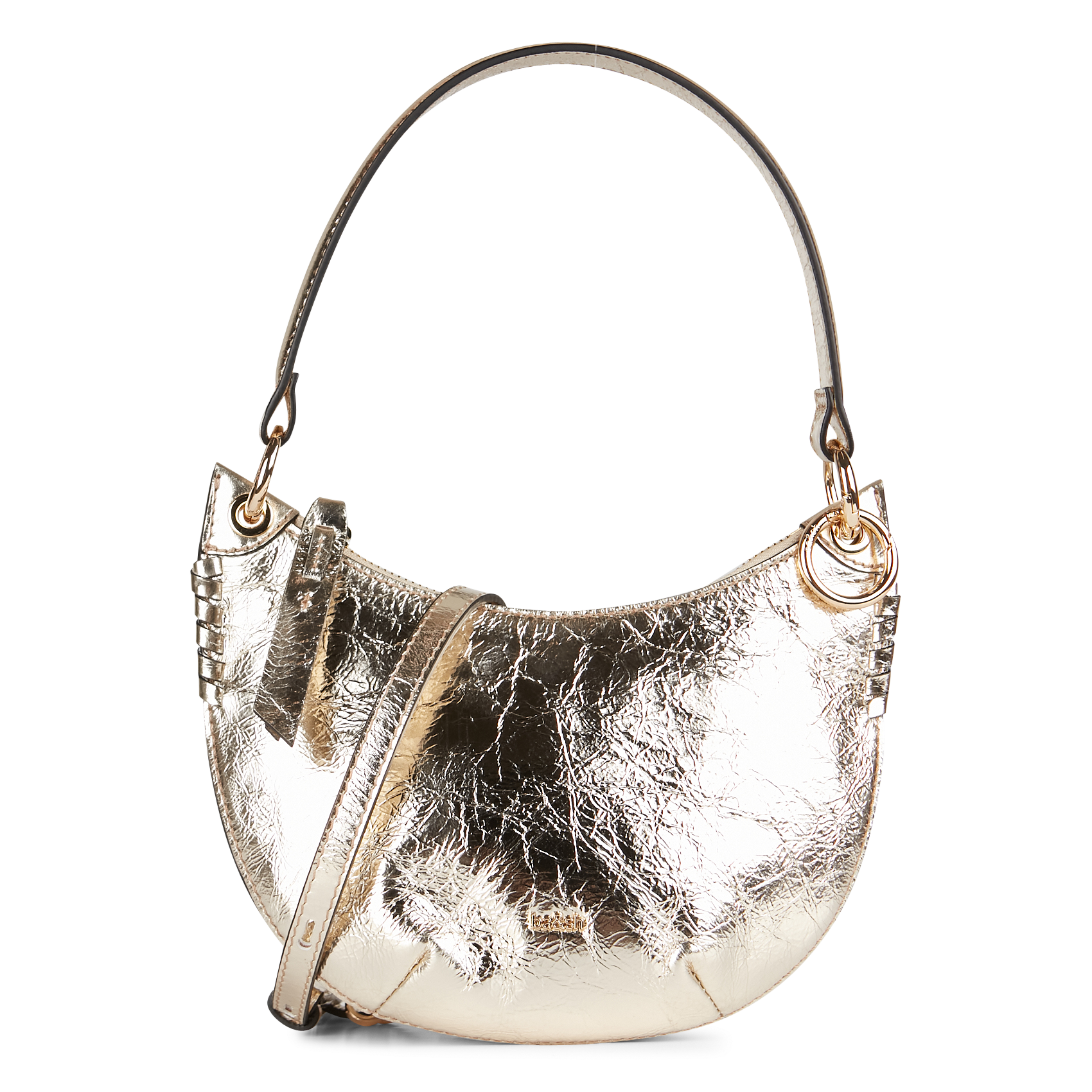 SWING - Sac à main en cuir craquelé| Doré