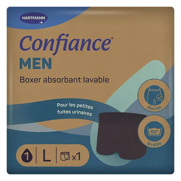 Confiance Men - Cuecas Boxer Masculinas Laváveis e Absorventes, Tamanho G