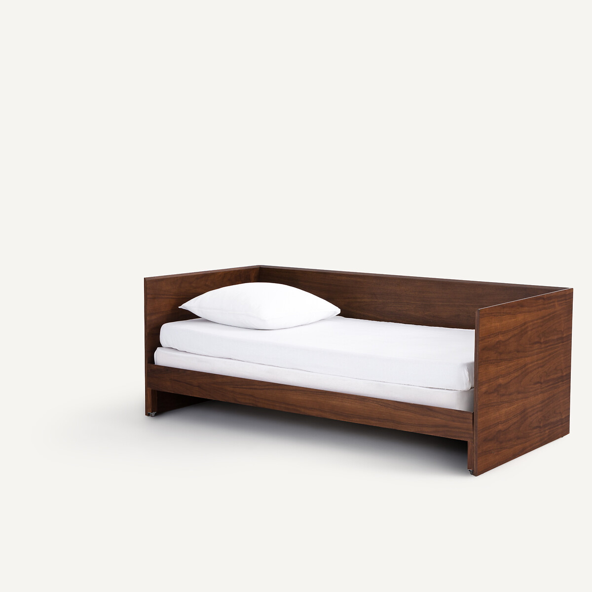 AM.PM<br>Sofá-cama para 2 pessoas, folheado de nogueira, para uso em ambientes internos.