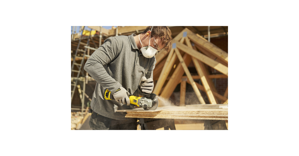 StanleyFATMAX V20 18V Haakse slijper 125mm  (Zwart/geel, Accu en oplader inbegrepen, met koffer)