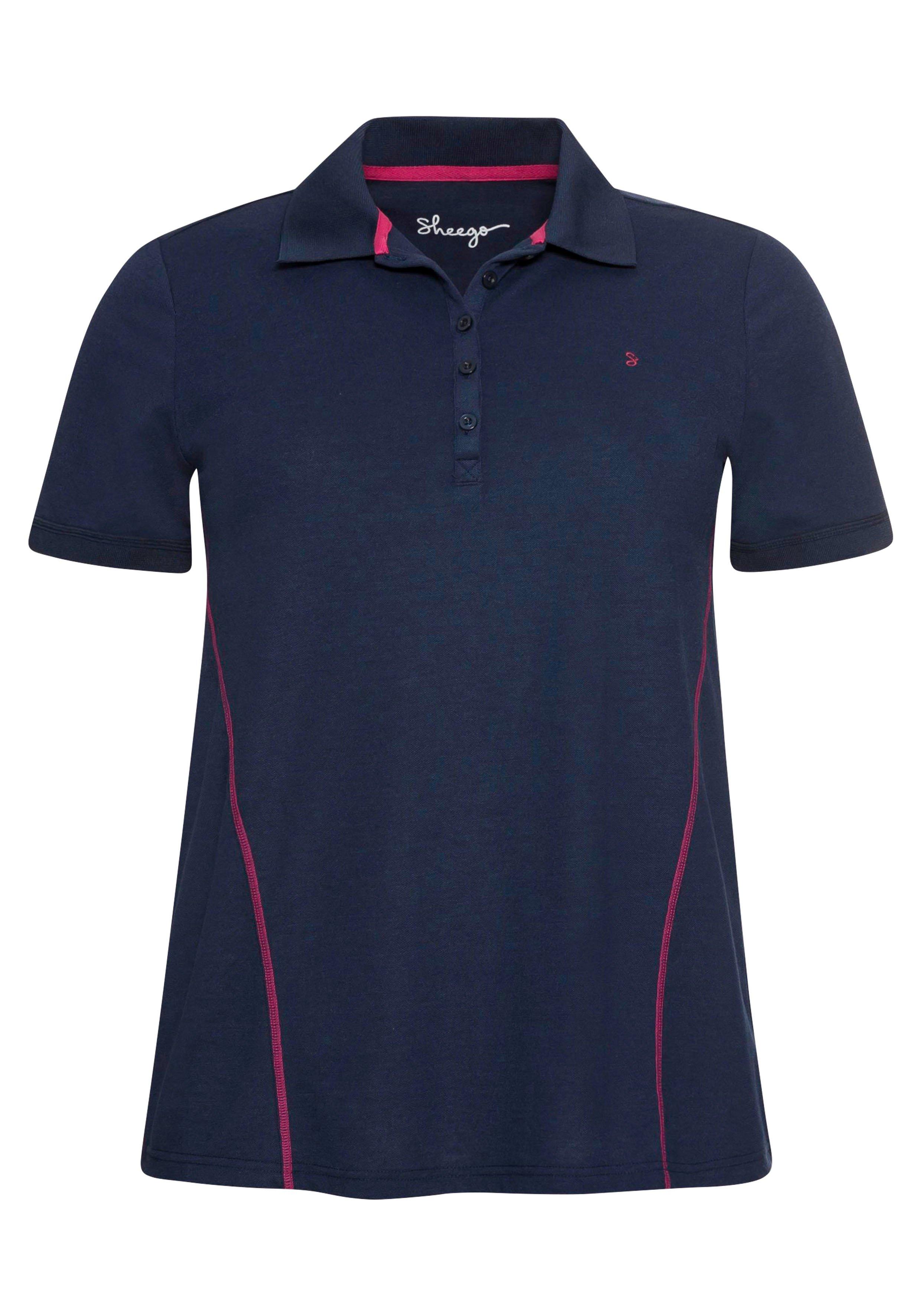 Poloshirt in Piqué-Qualität, mit Teilungsnähten