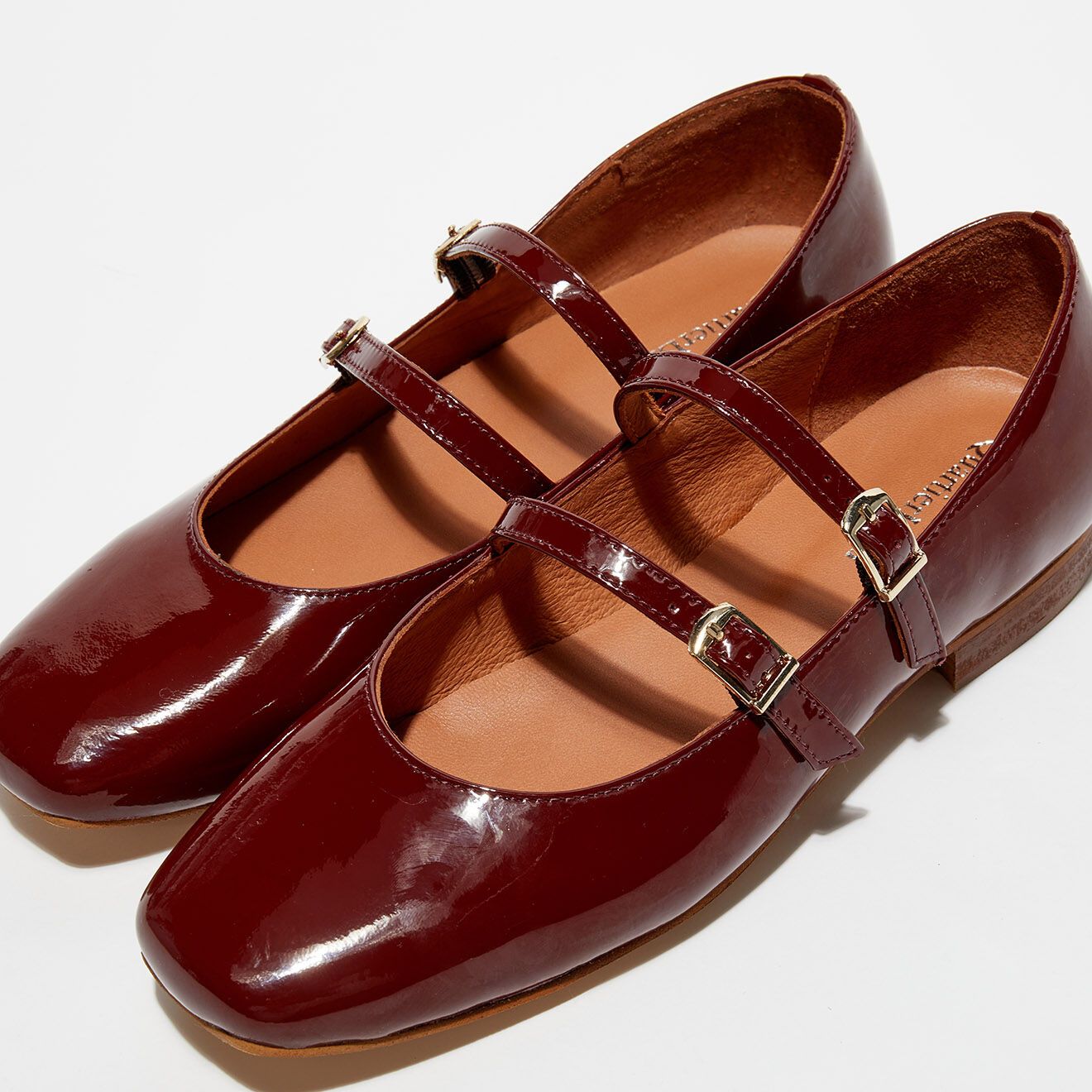 Quartier Latin Babies en Cuir verni Justine rouge bordeaux