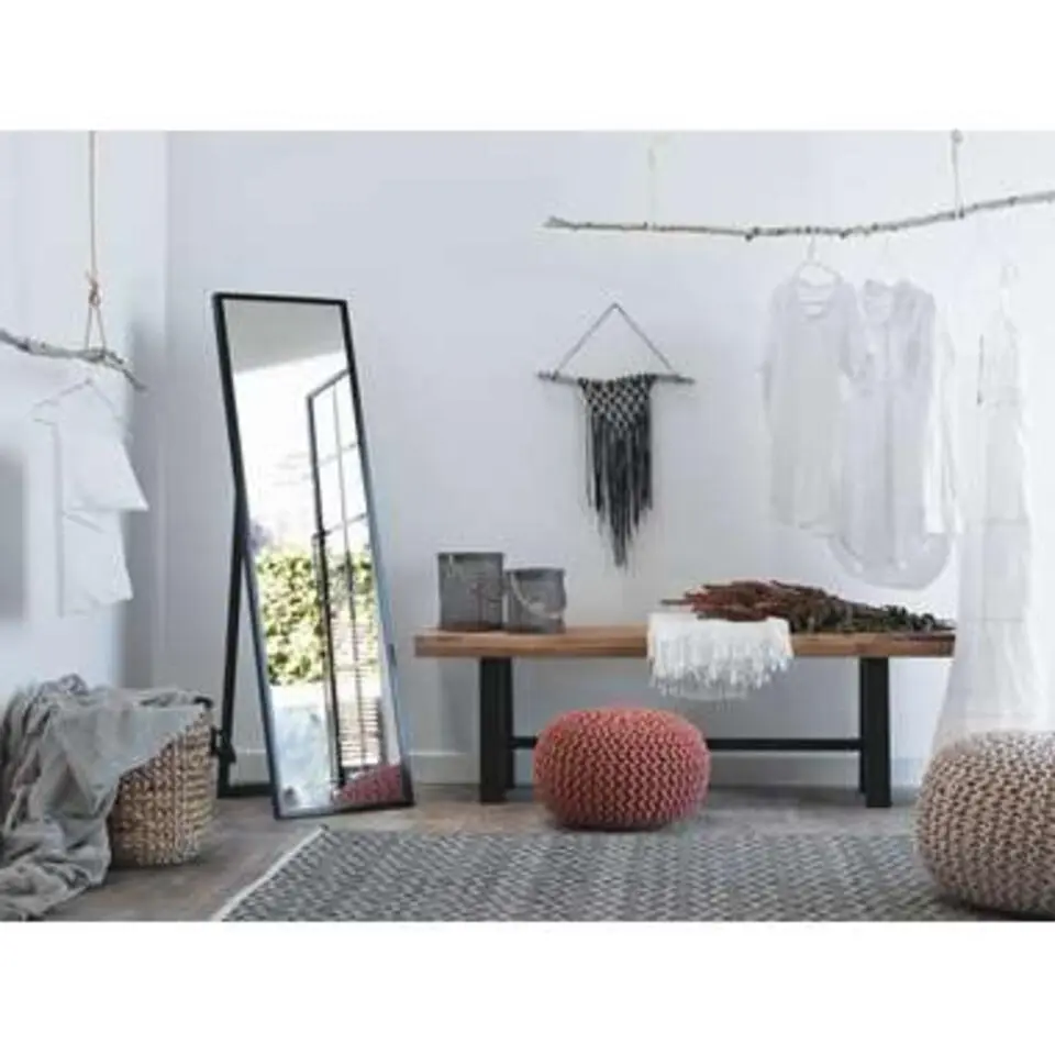 TORCY - Staande spiegel - Zwart - Synthetisch materiaal