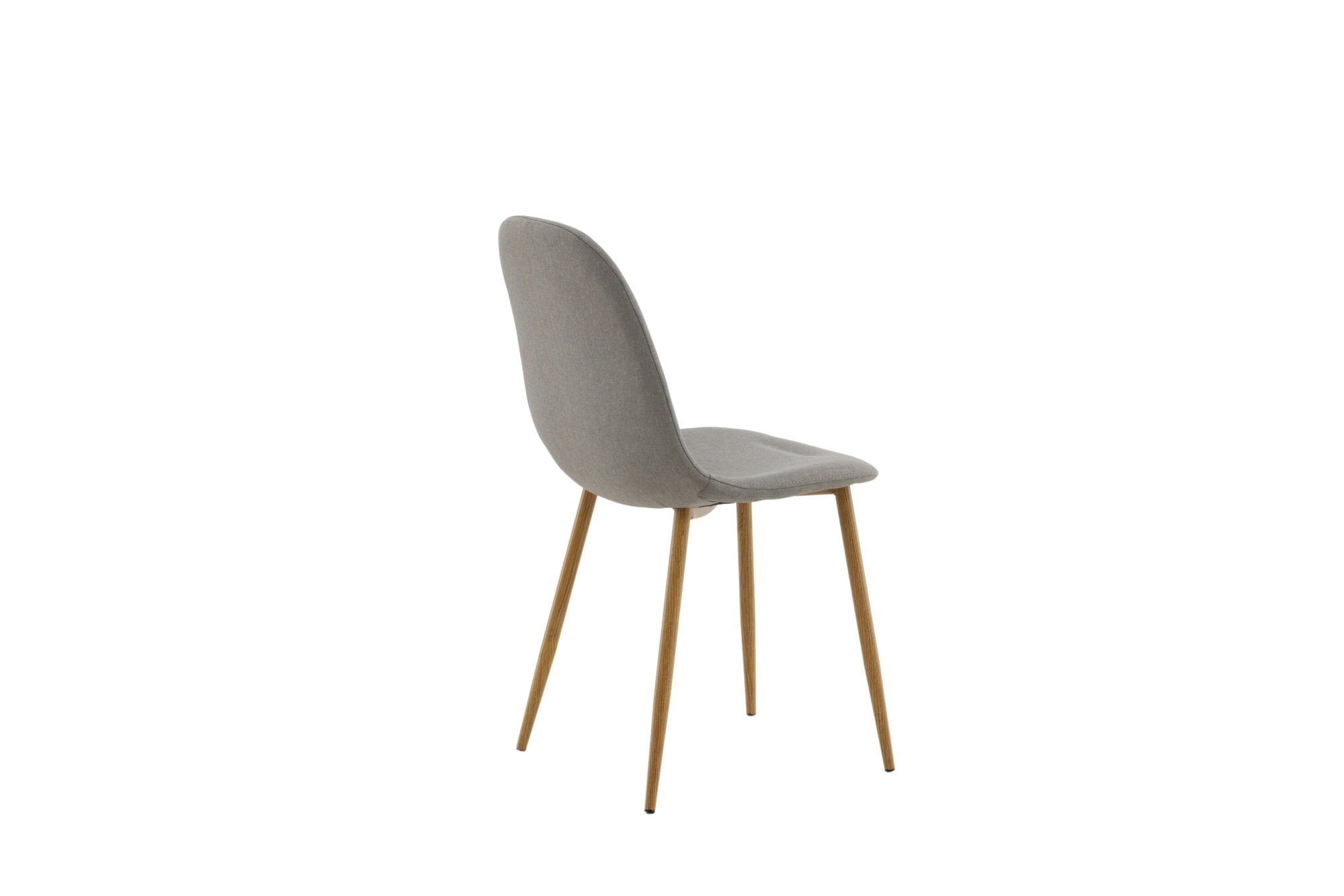 Hakaro Eetkamerstoel - Grijs met houten poten