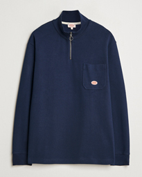 Armor-lux Camionneur Cotton Half Zip Sweater Deep Marine