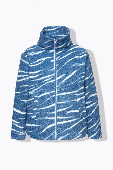 Teddyjacke, Stehkragen, Langarm, Zipper