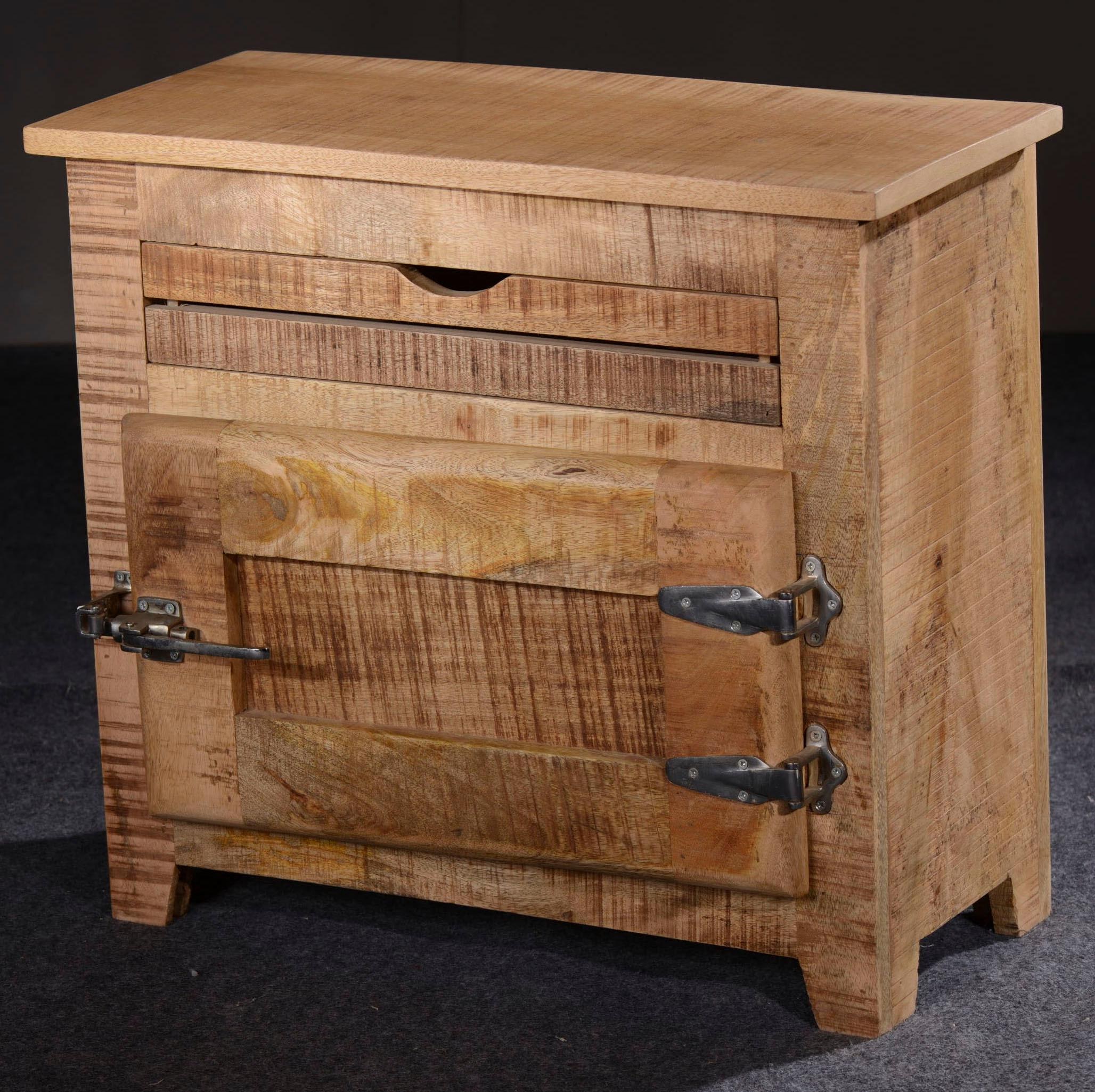 SIT Badkommode »Frigo« Mangoholz im Antik-Look mit Kühlschrankgriffen, Breite 67 cm