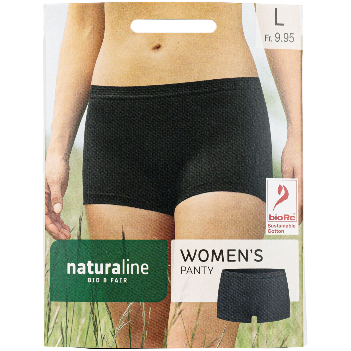 Naturaline Textil Damen Panty schwarz L