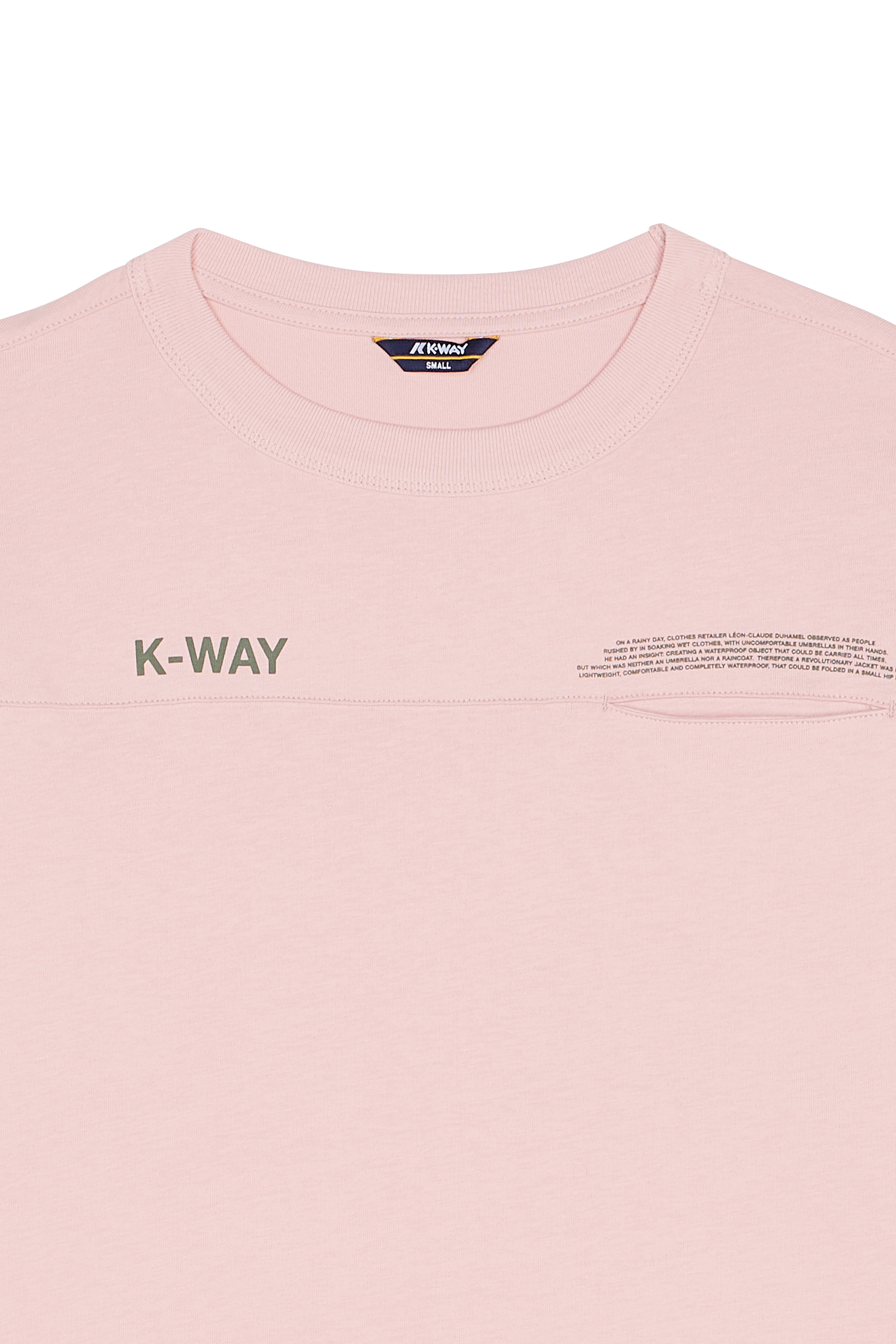K-WAY T-shirt  FANTOME LETTERING PKT Rose