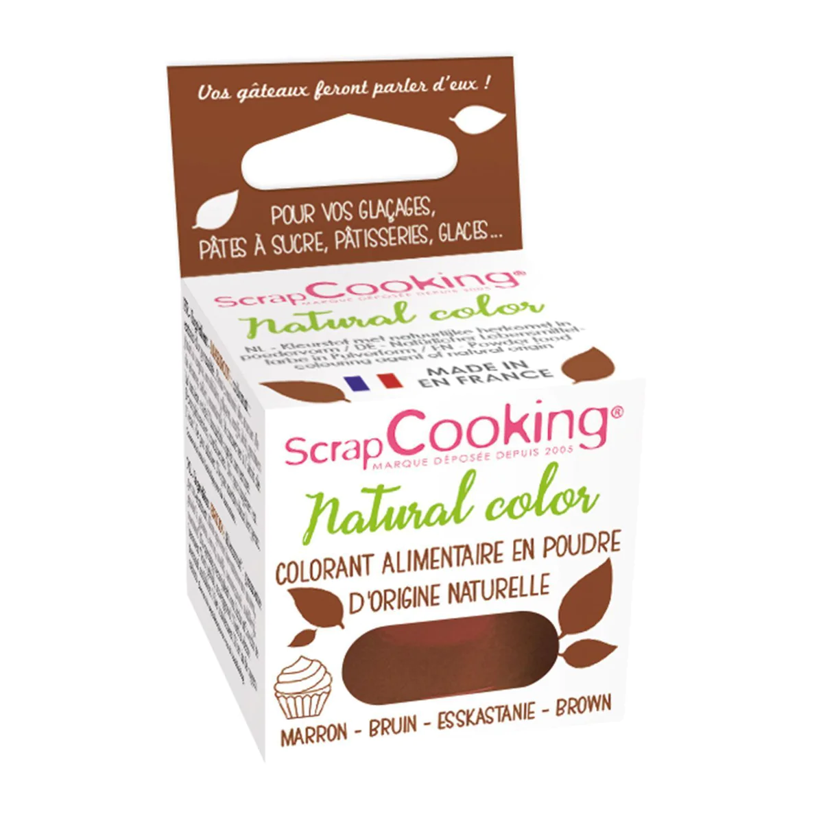 Colorant alimentaire naturel en poudre 20 g - marron Scrapcooking