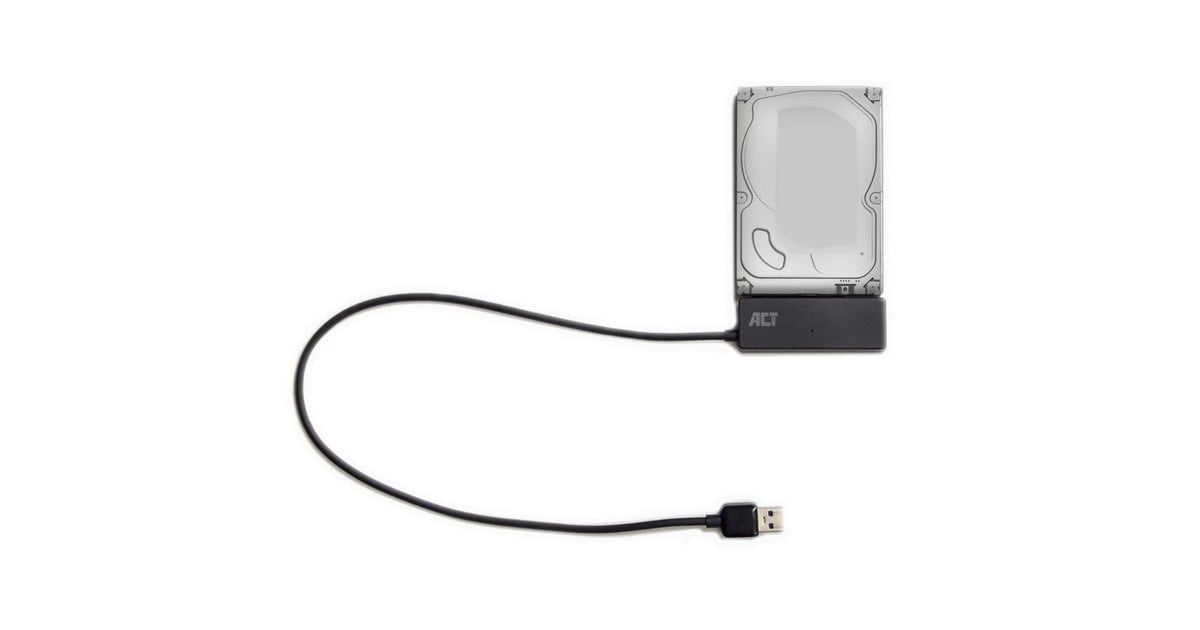 ACT ConnectivityUSB 3.2 Gen1 naar 2,5/3,5 inch SATA Adapterkabel voor SSD/HDD  (Zwart, USB 3.2 (5 Gbit/s))