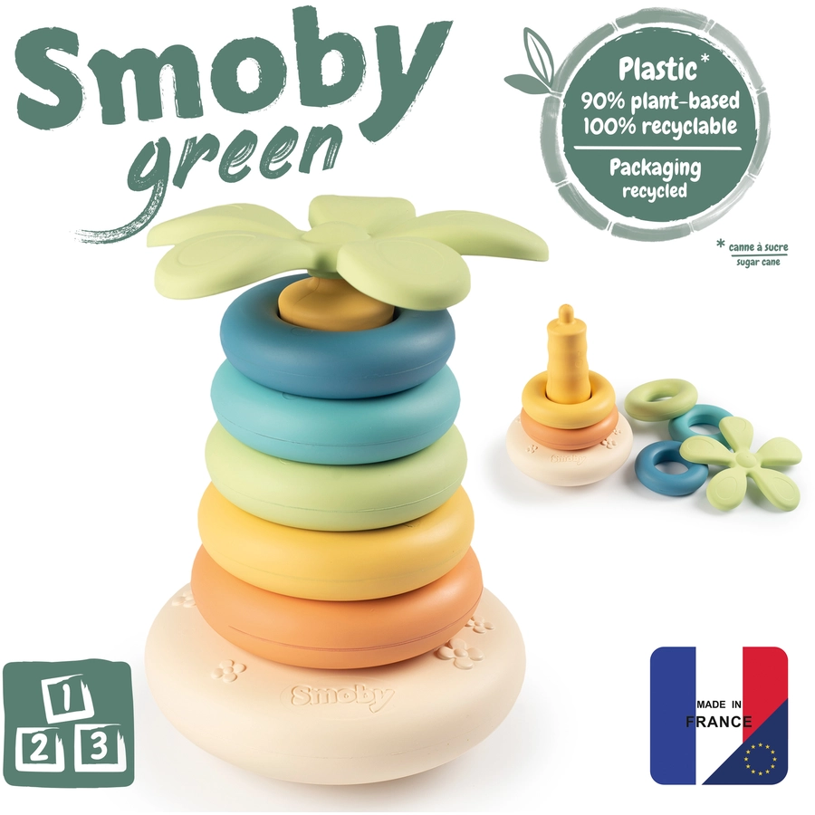 Smoby Green Stehauf Ringpyramide aus Biokunststoff