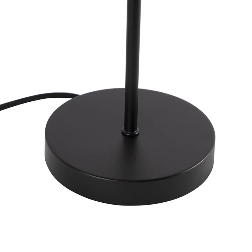 Qazqa tafellampen dome zwart e27