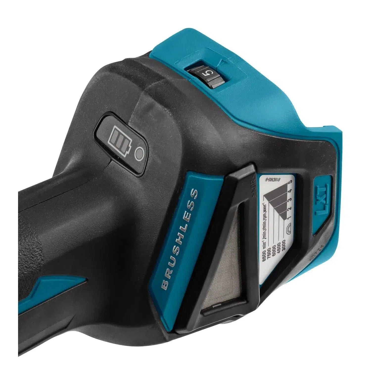 Makita DGA511ZJ Accu Haakse Slijper 125mm 18V Basic Body in Mbox
