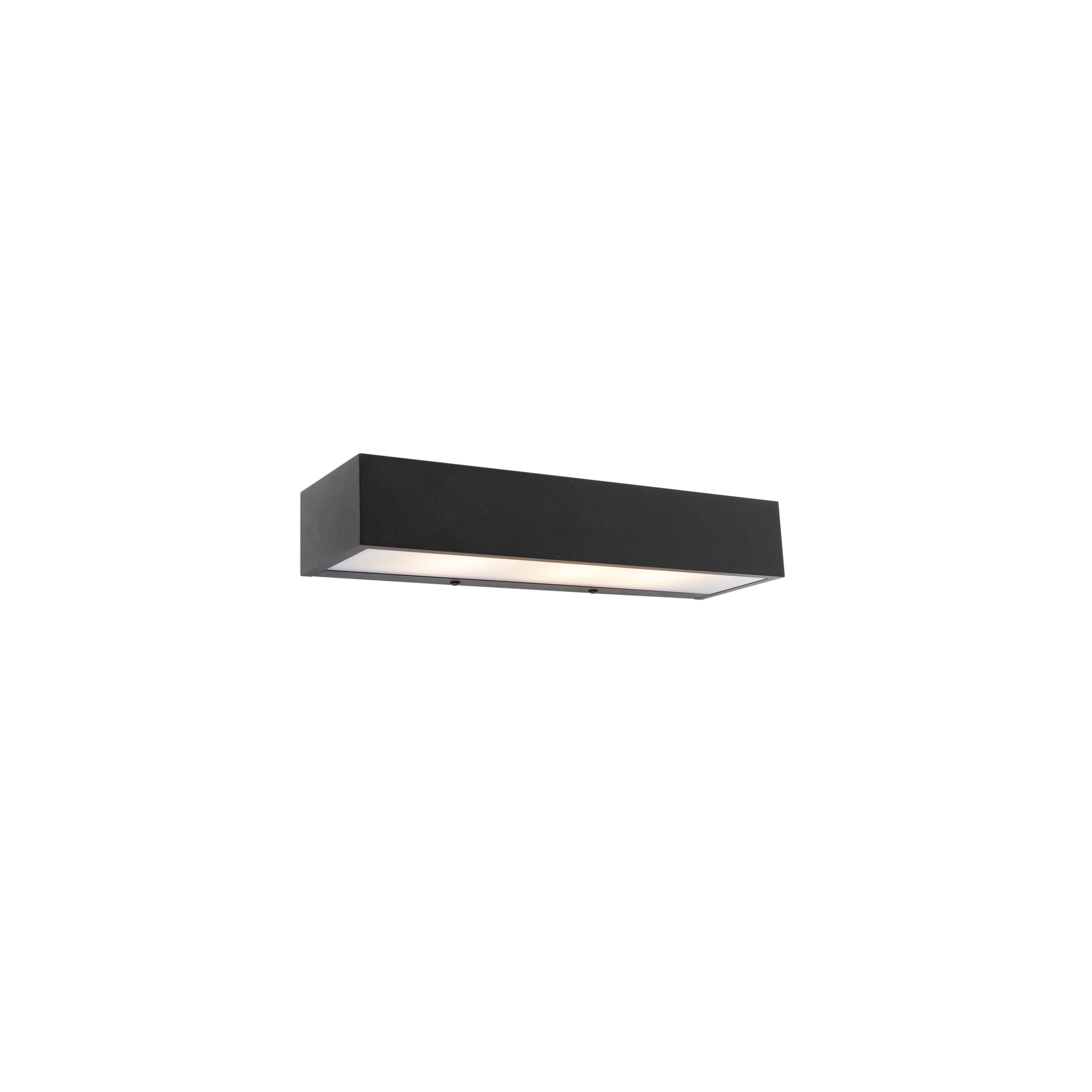 Design langwerpige wandlamp zwart 35 cm - Houx