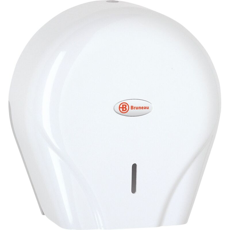 Distributeur papier toilette rouleau Jumbo Bruneau plastique blanc