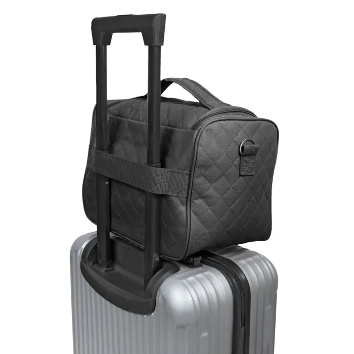 VANITYS TEXTILE MULTIPOCHES ZIPPEES NOIR GM 24X34X26 CM