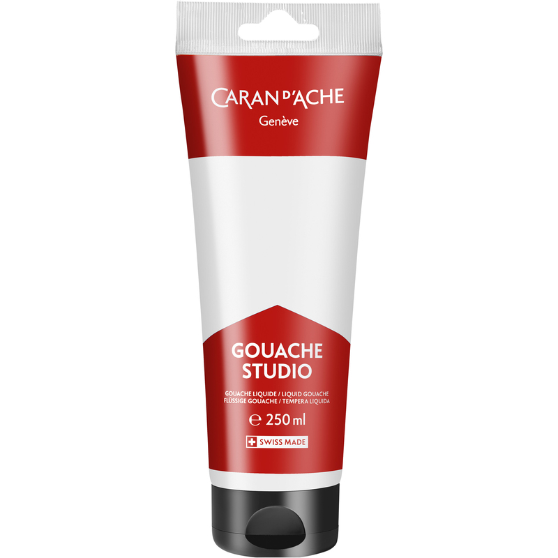Caran d'Ache Deckfarbe Gouache Studio, 250 ml, weiss, 1 Stück