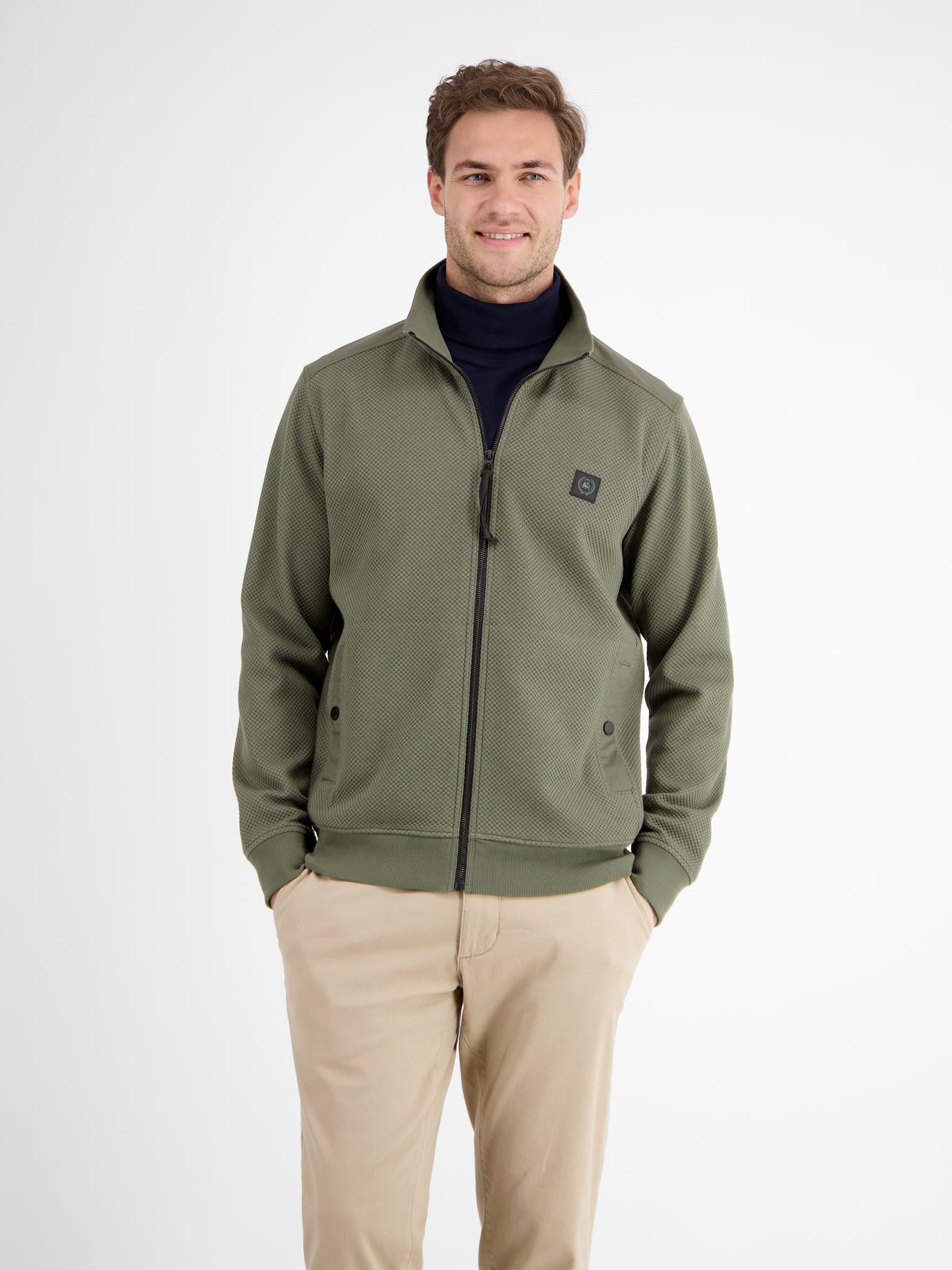 Herren Sweatjacke in sportiver Struktur