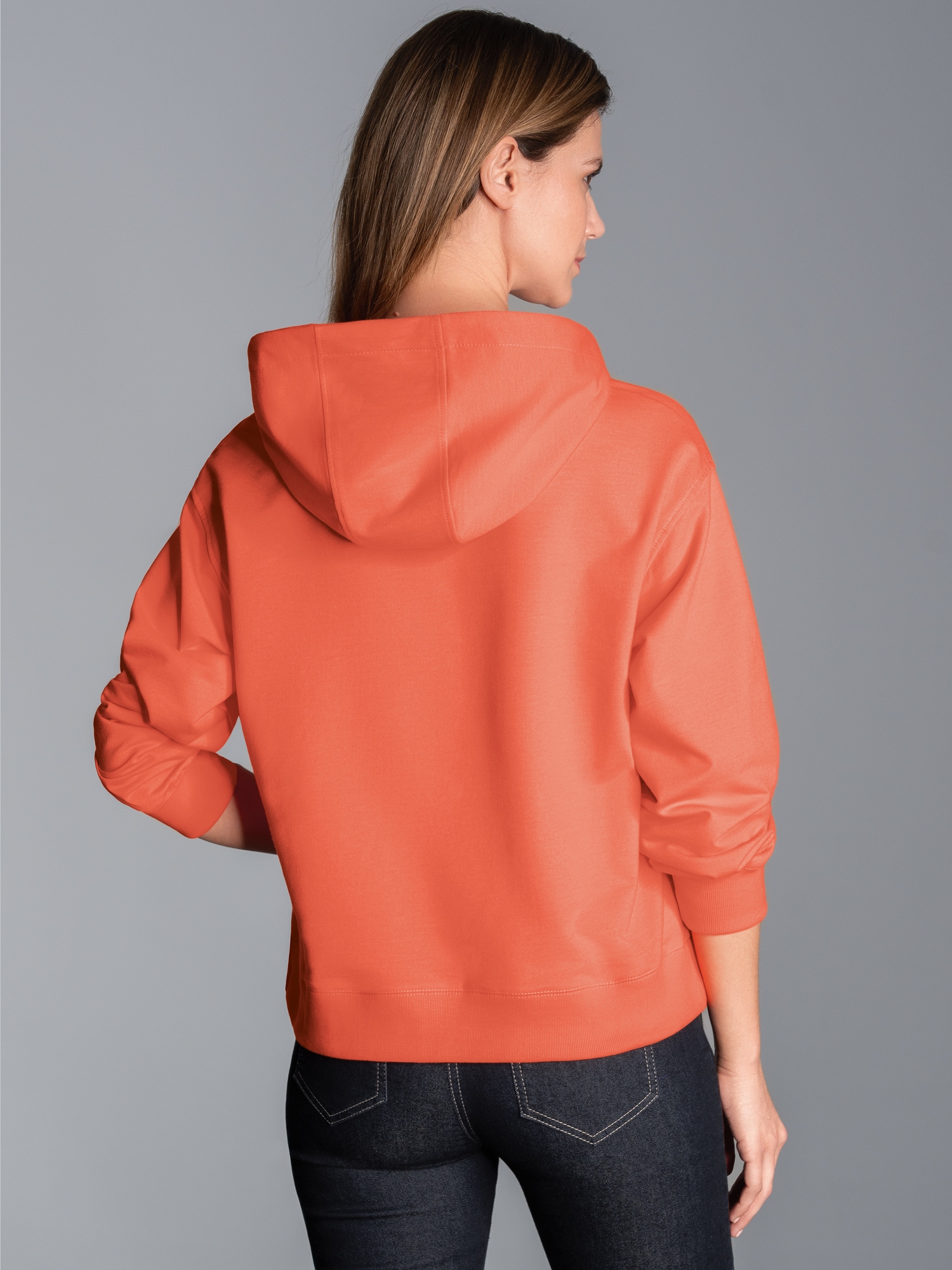 Dünner Oversize-Hoodie Peach