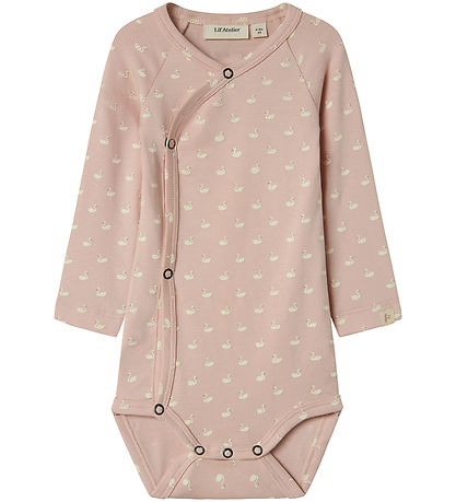 Lil' Atelier Wickelbody l/ä - NbfGayo - Peach Peitsche/SCHWÄNE