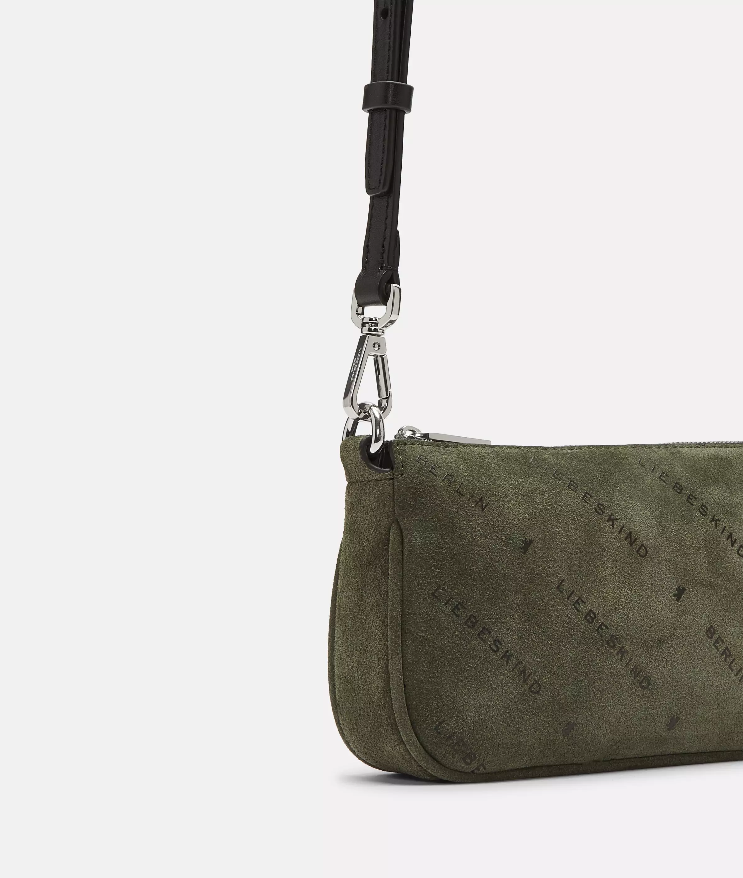 Monogram Crossbody S Suede shoulder bag with Liebeskind Berlin lettering
