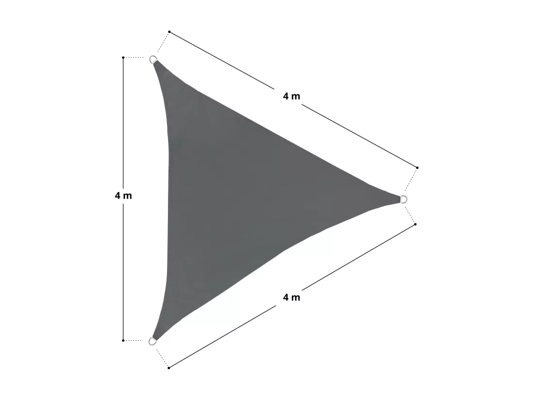 Voile d'ombrage triangulaire étanche 160g/m² UV50+ protection solaire