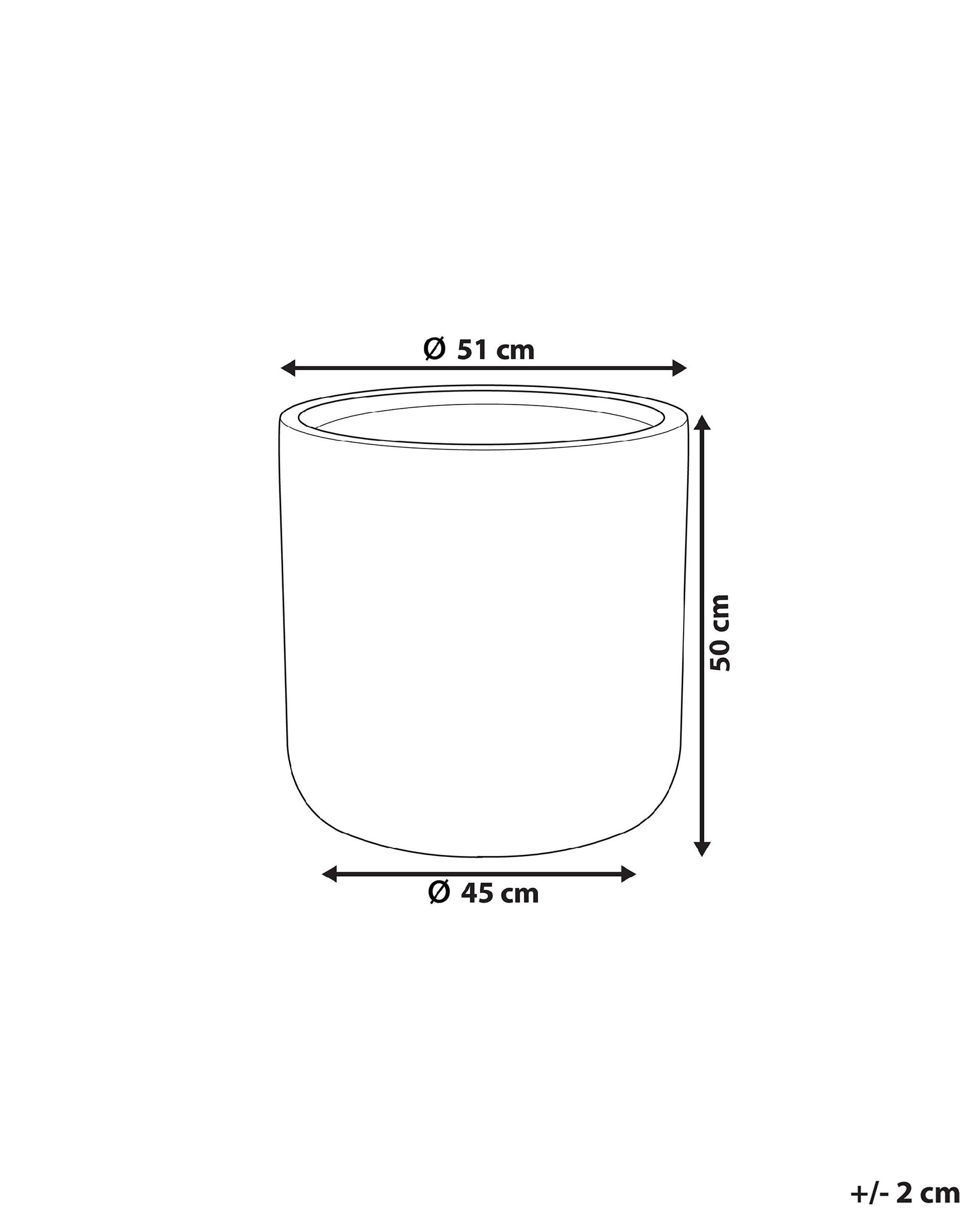 Bloempot MESSENE 51 cm Lichtgrijs