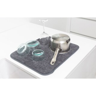 brabantia Microfaser Abtropfmatte SINKSLIDE dark grey