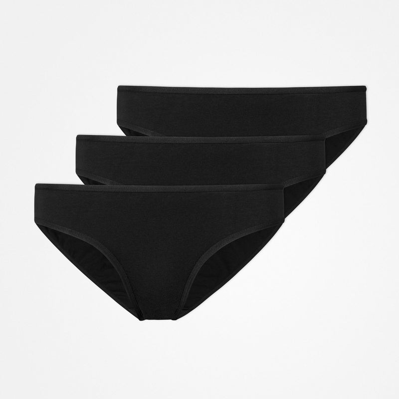 Damenslips aus Bio-Baumwolle Schwarz