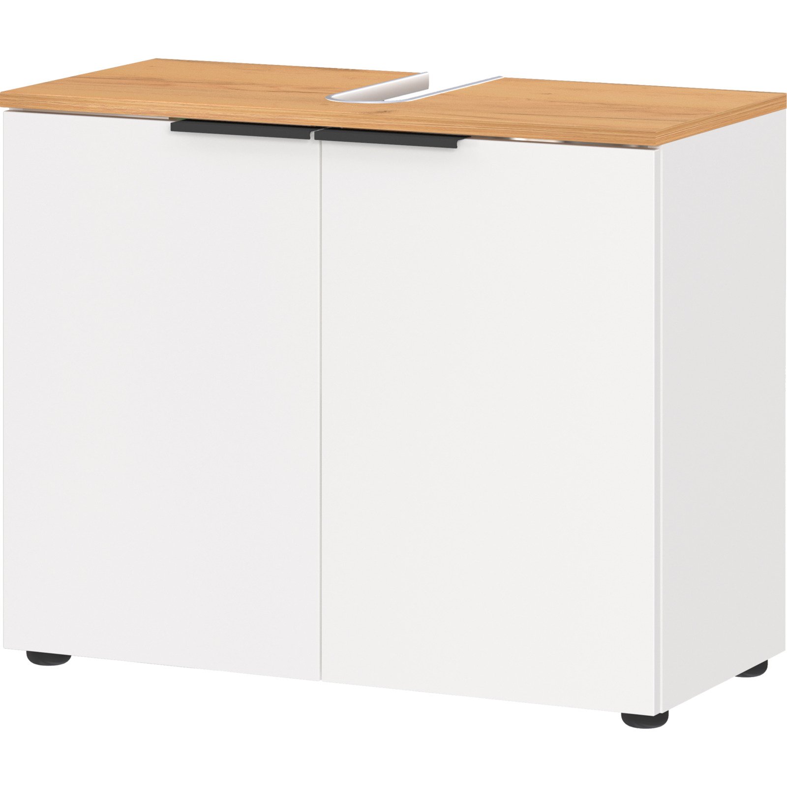 Lavaboy Menen Dekor weiss/Eiche 70 x 58 x 34 cm