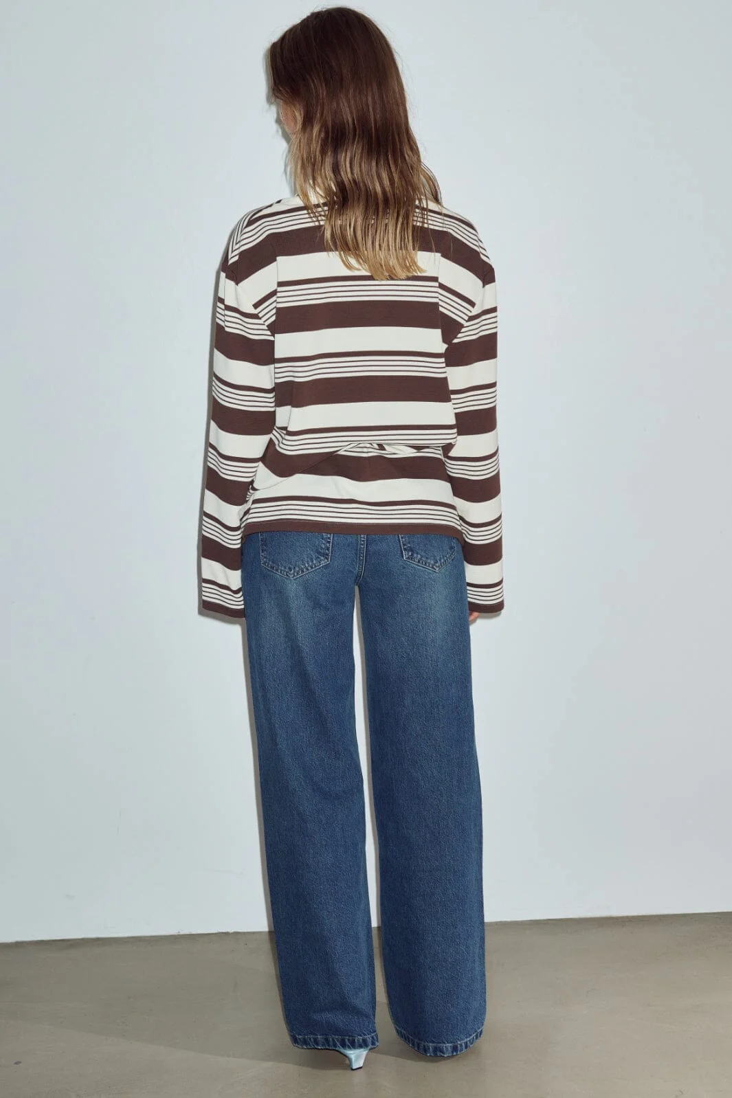 Noella Lynlee Polo 13520001 1339 brown offwhite stripe